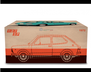 Fiat 127 1° Serie 1972 3 Porte Rosso Laudoracing 1:18 Resinemodell (Türen, Motorhaube... nicht zu öffnen!)